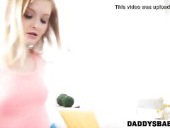 Step d. lets her f. creampie her for his birthday