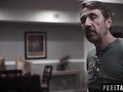 Step-Dad and Step-Uncle DP gorgeous blode teen Chloe Cherry